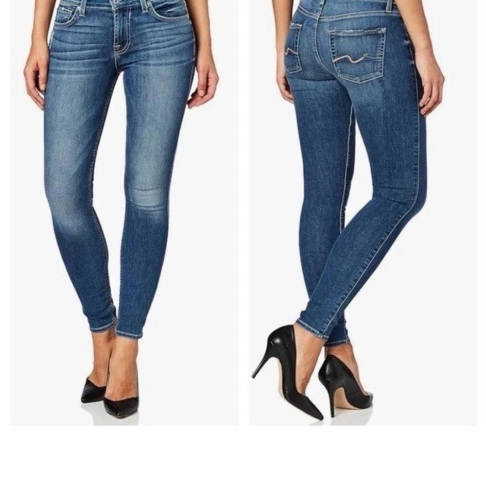 7 For All Mankind Women's Skinny Jeans in Blue